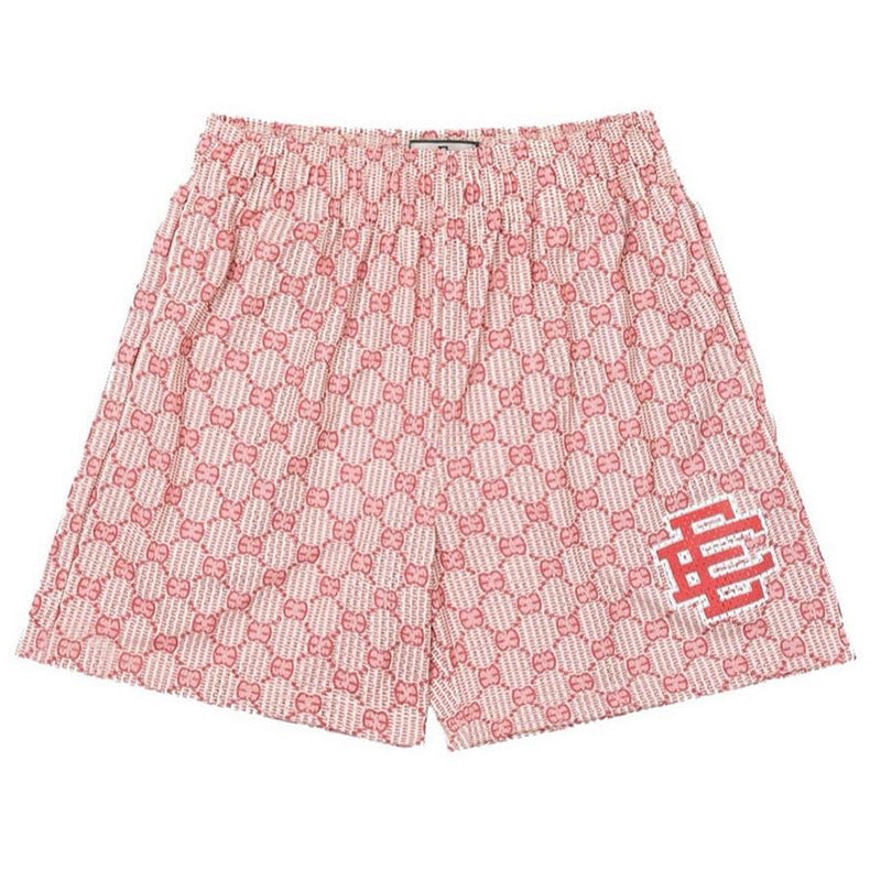 EE Pink Monogram Shorts