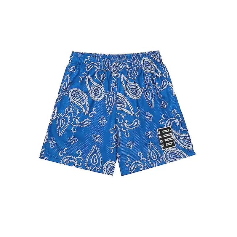 EE Shorts Cashew Flowers - Light Blue