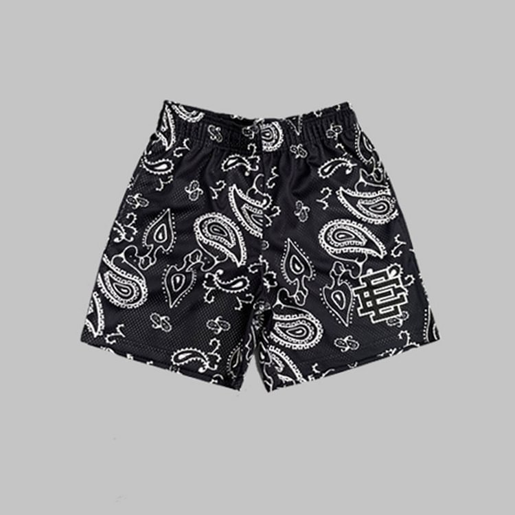EE Shorts Cashew Flowers - Black