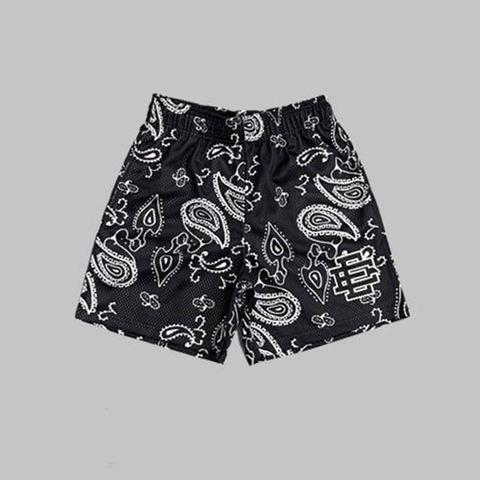 EE Shorts Cashew Flowers - Black