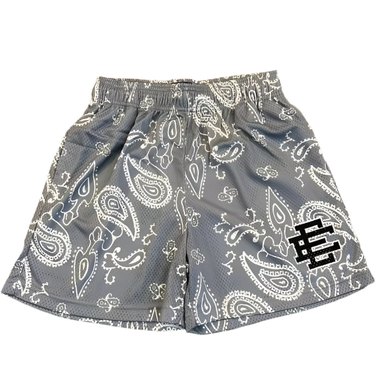 EE Shorts Cashew flowers Grey