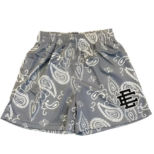 EE Shorts Cashew flowers Grey